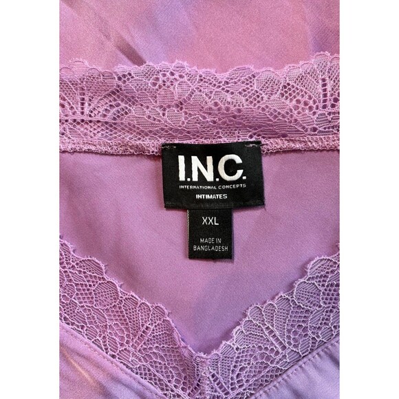 International Concepts Babydoll Chemise Lingerie Purple Strappy Sexy Plus XXL - Picture 3 of 14